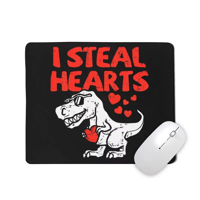 Kids I Steal Hearts Trex Dino Baby Boy Valentines Day Mousepad