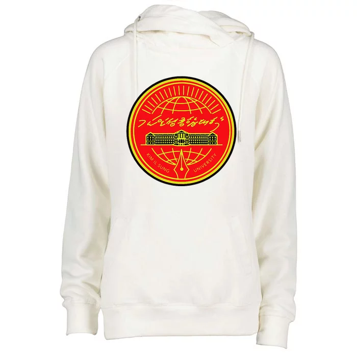 Kim Il Sung University Womens Funnel Neck Pullover Hood