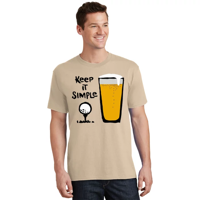 Keep It Simples Funny Golf Beer T-Shirt