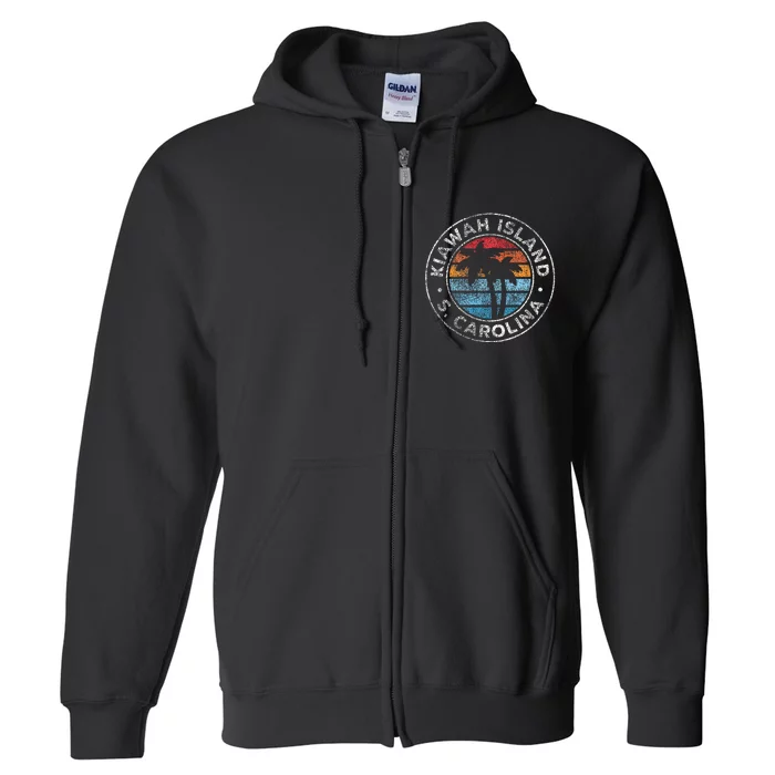 Kiawah Island South Carolina Sc Vintage Full Zip Hoodie