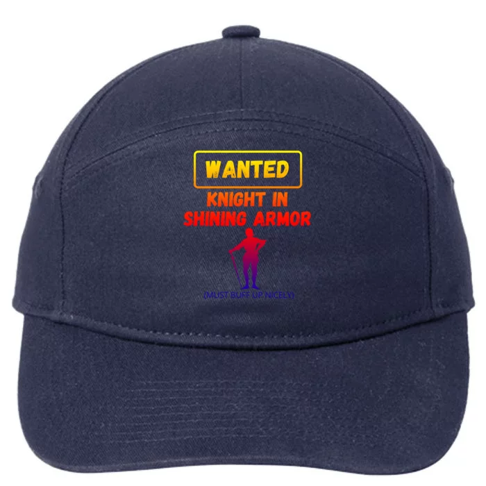 Knight In Shining Armor Sarcastic Rude Singles Dating Saying Meaningful Gift 7-Panel Snapback Hat