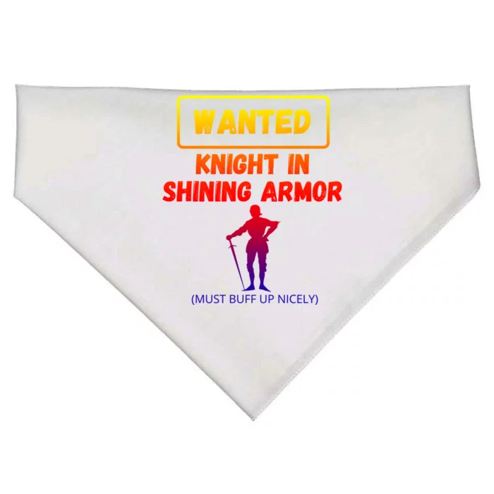 Knight In Shining Armor Sarcastic Rude Singles Dating Saying Meaningful Gift USA-Made Doggie Bandana