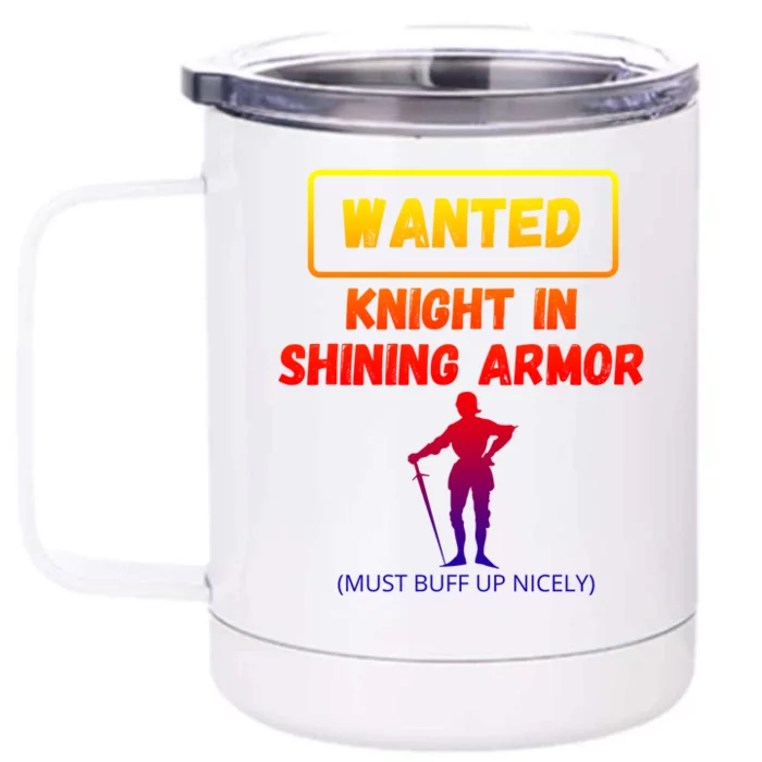 Knight In Shining Armor Sarcastic Rude Singles Dating Saying Meaningful Gift Front & Back 12oz Stainless Steel Tumbler Cup