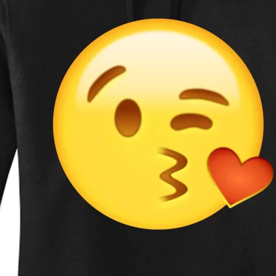 Kiss Face Emoticon Emoji Kissing Heart Women's Pullover Hoodie