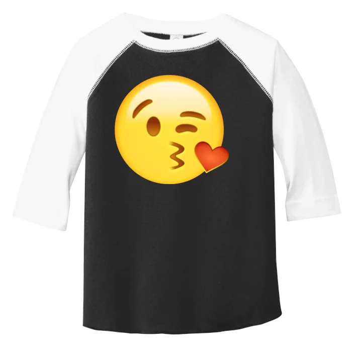 Kiss Face Emoticon Emoji Kissing Heart Toddler Fine Jersey T-Shirt