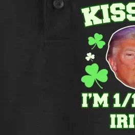 Kiss Me I'm 1/1024 Irish Trump St Patricks Day Dry Zone Grid Performance Polo