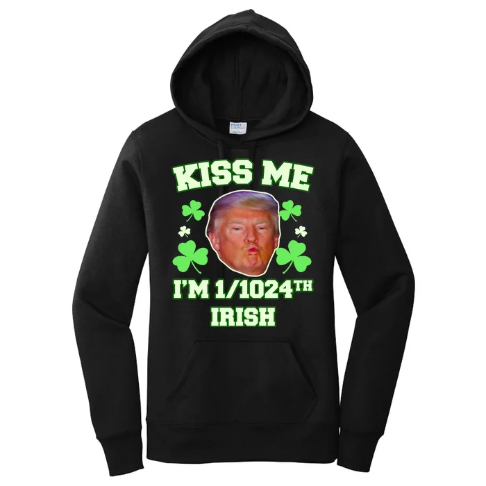 Kiss Me I'm 1/1024 Irish Trump St Patricks Day Women's Pullover Hoodie