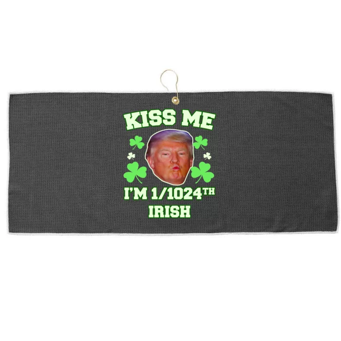 Kiss Me I'm 1/1024 Irish Trump St Patricks Day Large Microfiber Waffle Golf Towel