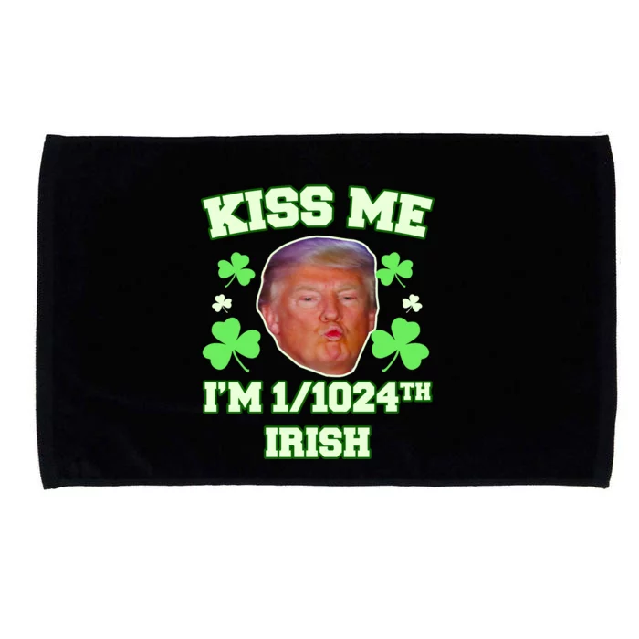 Kiss Me I'm 1/1024 Irish Trump St Patricks Day Microfiber Hand Towel