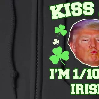 Kiss Me I'm 1/1024 Irish Trump St Patricks Day Full Zip Hoodie