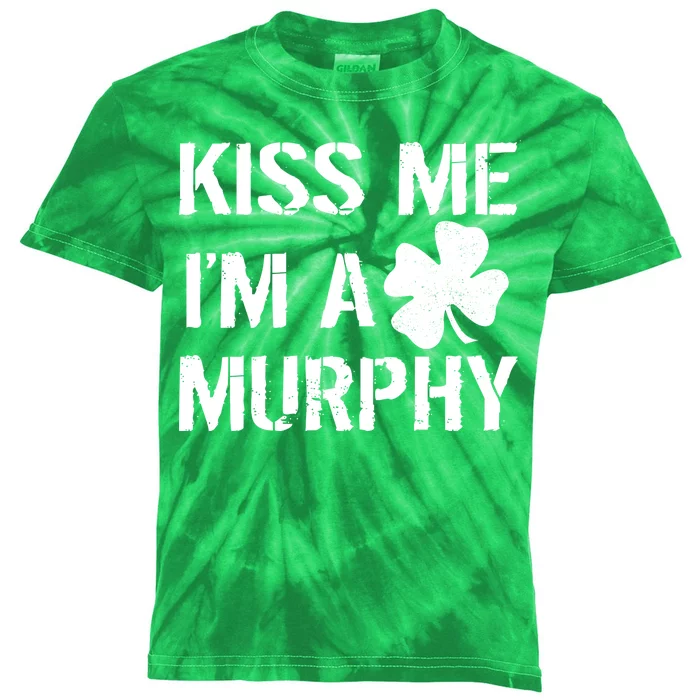 Kiss Me I'm A Murphy St. Patrick's Day Kids Tie-Dye T-Shirt