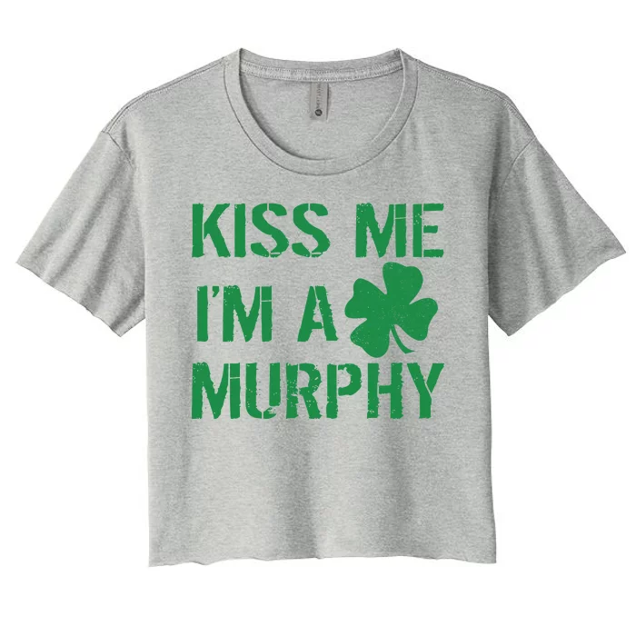 Kiss Me I'm A Murphy St. Patrick's Day Women's Crop Top Tee