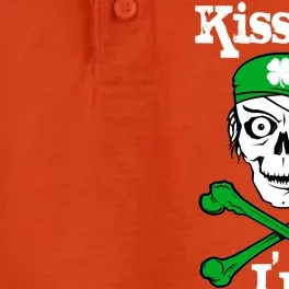 Kiss Me I'm Arrrish Pirate St. Patrick's Day Dry Zone Grid Performance Polo