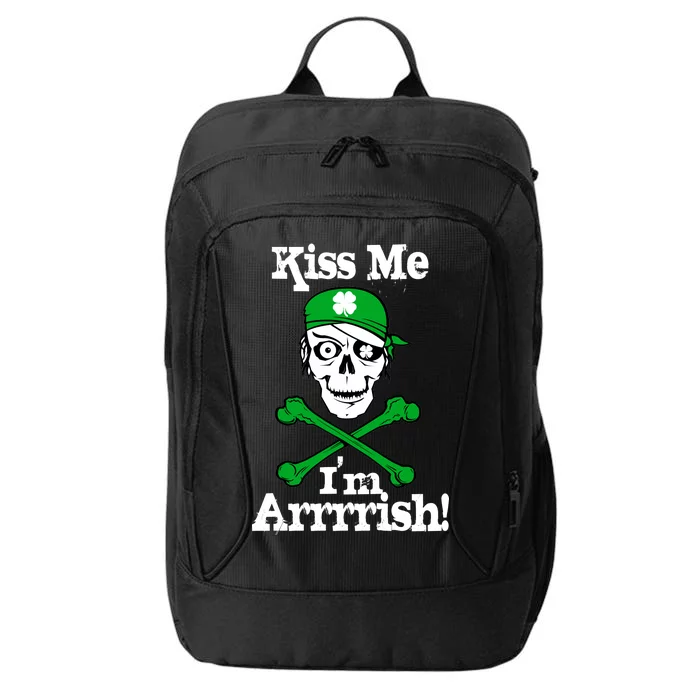 Kiss Me I'm Arrrish Pirate St. Patrick's Day City Backpack