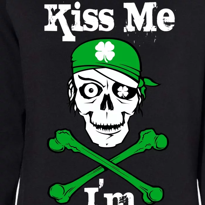 Kiss Me I'm Arrrish Pirate St. Patrick's Day Womens California Wash Sweatshirt