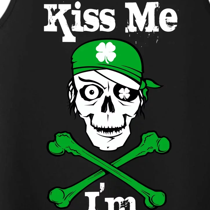 Kiss Me I'm Arrrish Pirate St. Patrick's Day Performance Tank