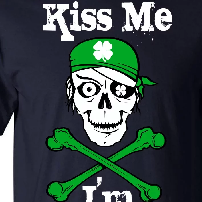 Kiss Me I'm Arrrish Pirate St. Patrick's Day Tall T-Shirt