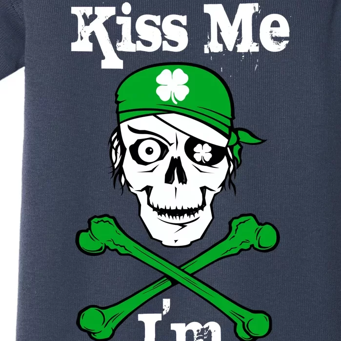 Kiss Me I'm Arrrish Pirate St. Patrick's Day Baby Bodysuit