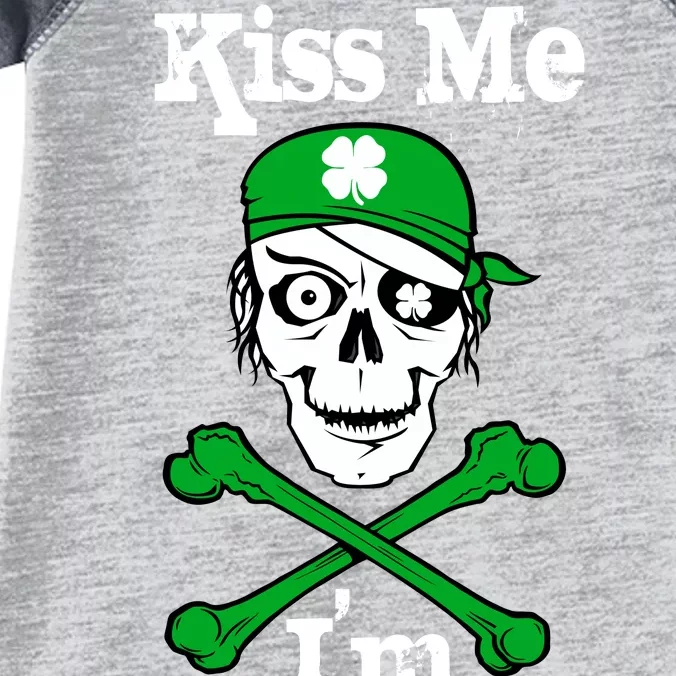 Kiss Me I'm Arrrish Pirate St. Patrick's Day Infant Baby Jersey Bodysuit