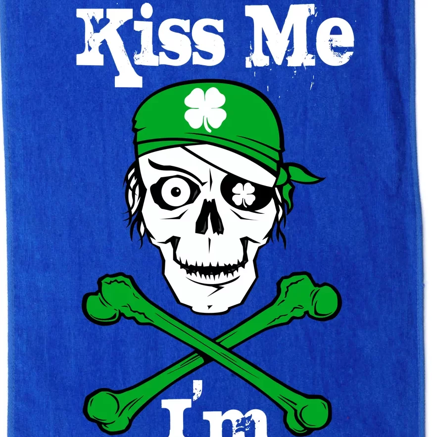 Kiss Me I'm Arrrish Pirate St. Patrick's Day Platinum Collection Golf Towel