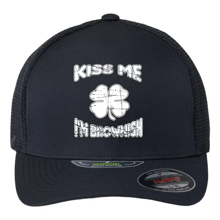 Kiss Me I'm Brownish Irish Flexfit Unipanel Trucker Cap