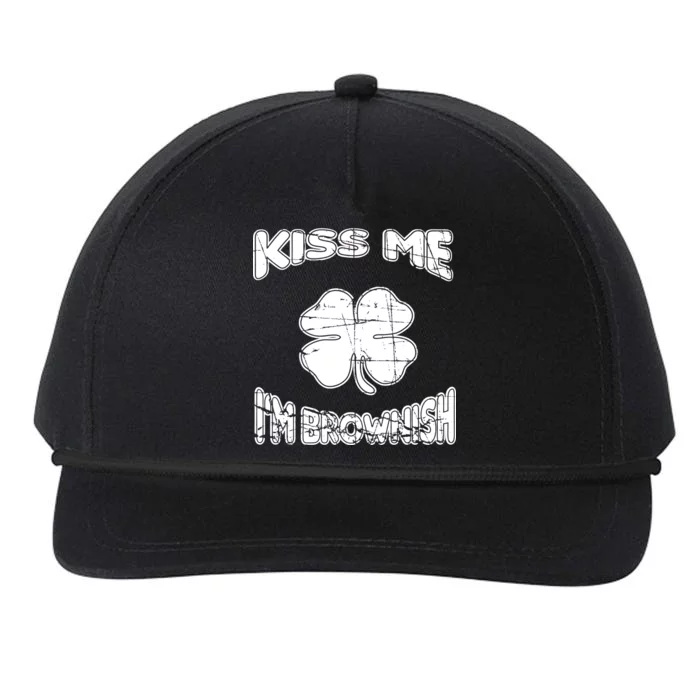 Kiss Me I'm Brownish Irish Snapback Five-Panel Rope Hat