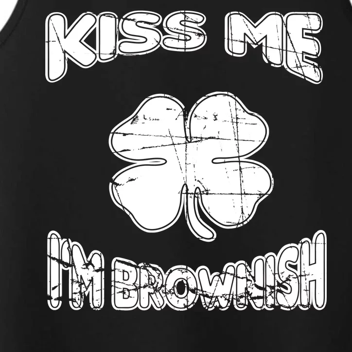 Kiss Me I'm Brownish Irish Performance Tank