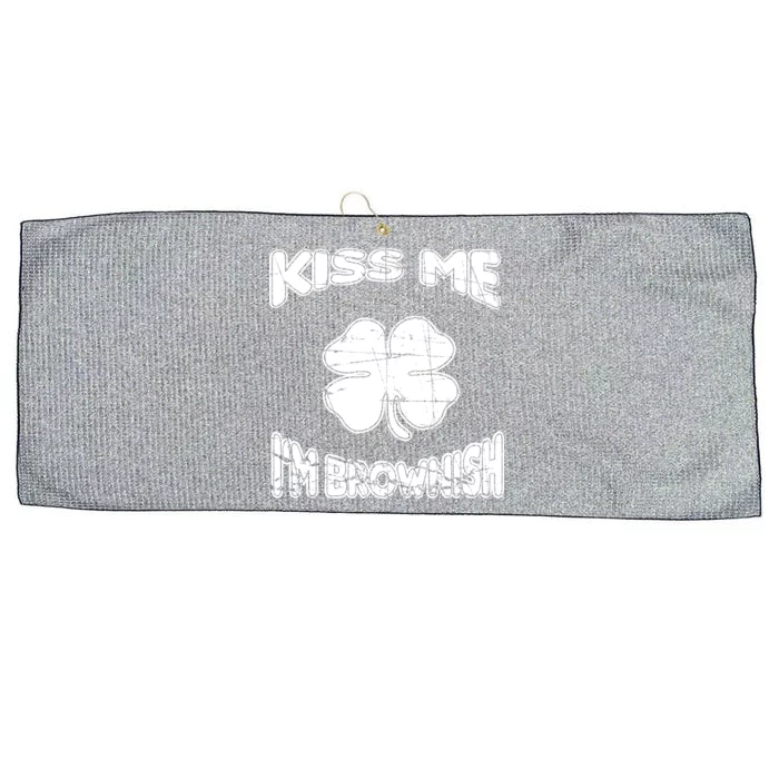 Kiss Me I'm Brownish Irish Large Microfiber Waffle Golf Towel