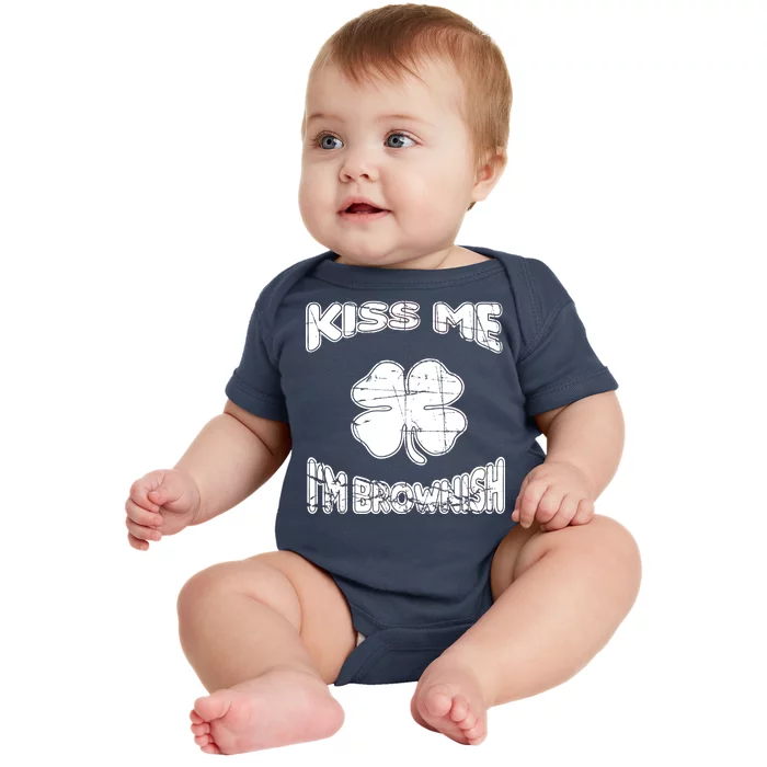 Kiss Me I'm Brownish Irish Baby Bodysuit