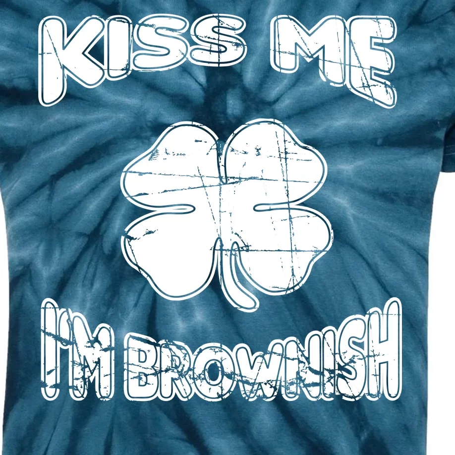 Kiss Me I'm Brownish Irish Kids Tie-Dye T-Shirt