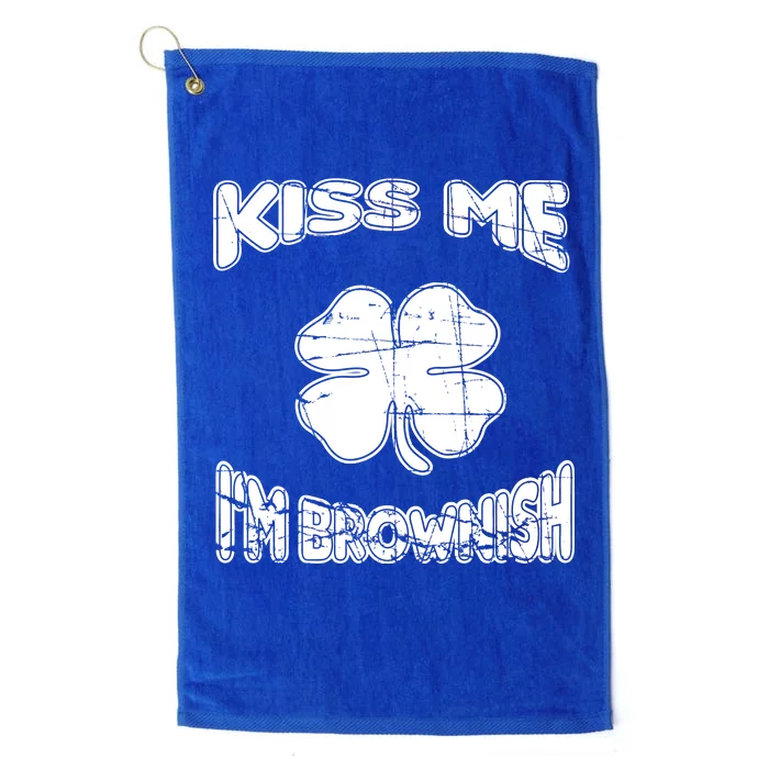 Kiss Me I'm Brownish Irish Platinum Collection Golf Towel