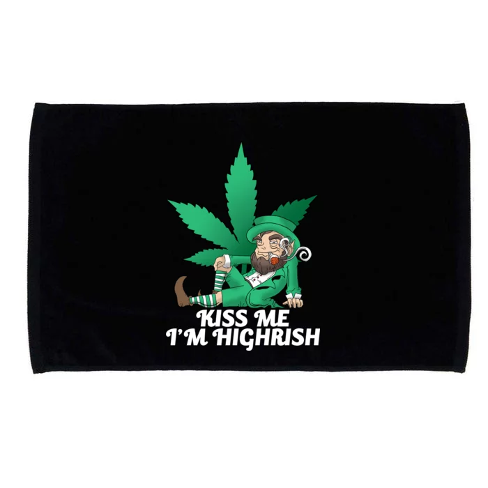 Kiss Me I'm Highrish Microfiber Hand Towel