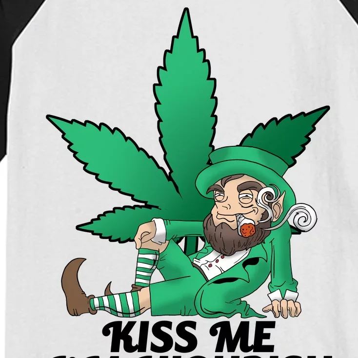 Kiss Me I'm Highrish Kids Colorblock Raglan Jersey