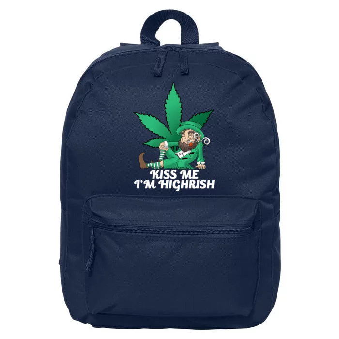 Kiss Me I'm Highrish 16 in Basic Backpack