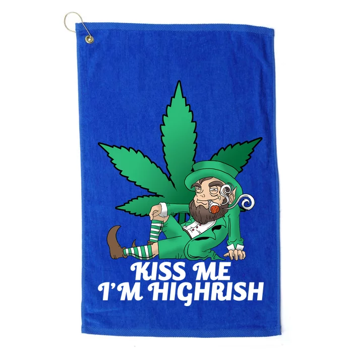 Kiss Me I'm Highrish Platinum Collection Golf Towel