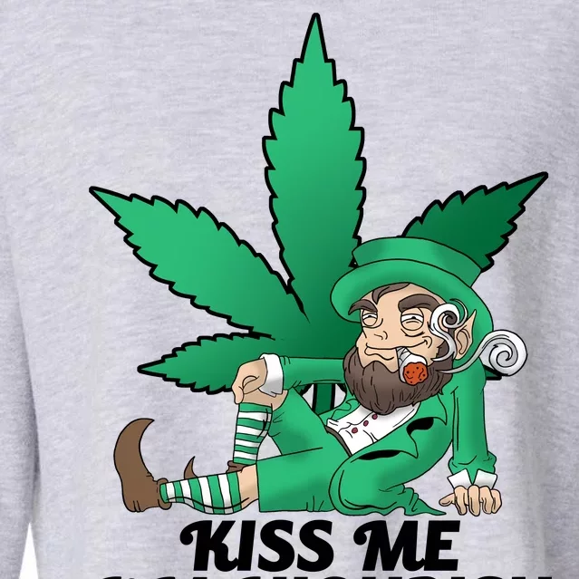 Kiss Me I'm Highrish Cropped Pullover Crew