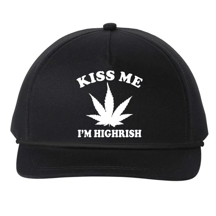 Kiss Me I'm Highrish Irish St. Patrick's Day Weed Snapback Five-Panel Rope Hat