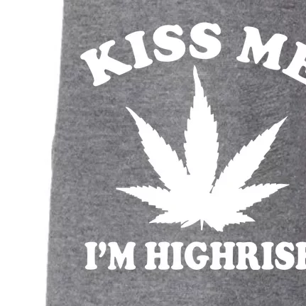 Kiss Me I'm Highrish Irish St. Patrick's Day Weed Doggie 3-End Fleece Hoodie