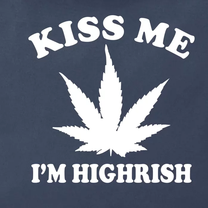 Kiss Me I'm Highrish Irish St. Patrick's Day Weed Zip Tote Bag