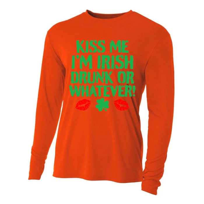 Kiss Me I'm Irish Drunk Or Whatever! Cooling Performance Long Sleeve Crew