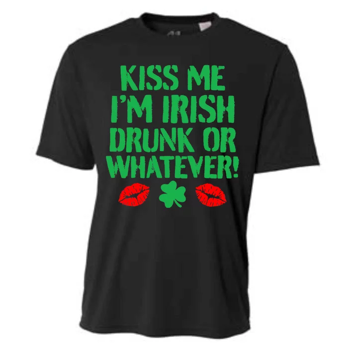 Kiss Me I'm Irish Drunk Or Whatever! Cooling Performance Crew T-Shirt