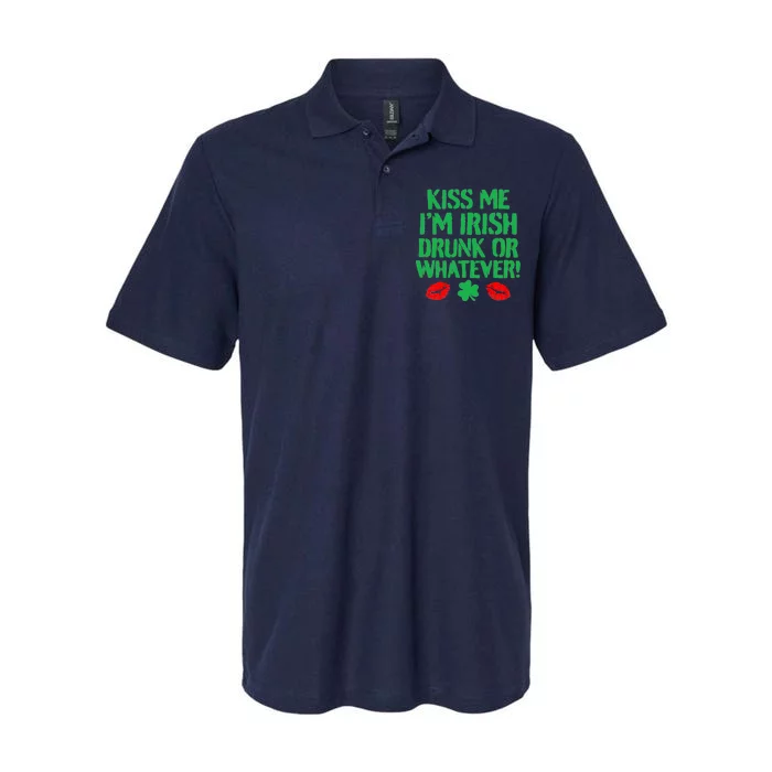 Kiss Me I'm Irish Drunk Or Whatever! Softstyle Adult Sport Polo