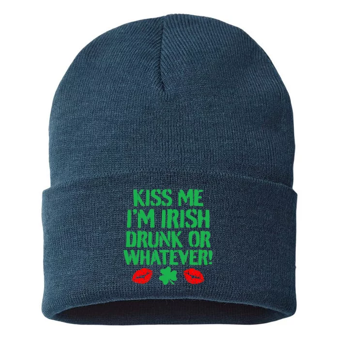 Kiss Me I'm Irish Drunk Or Whatever! Sustainable Knit Beanie