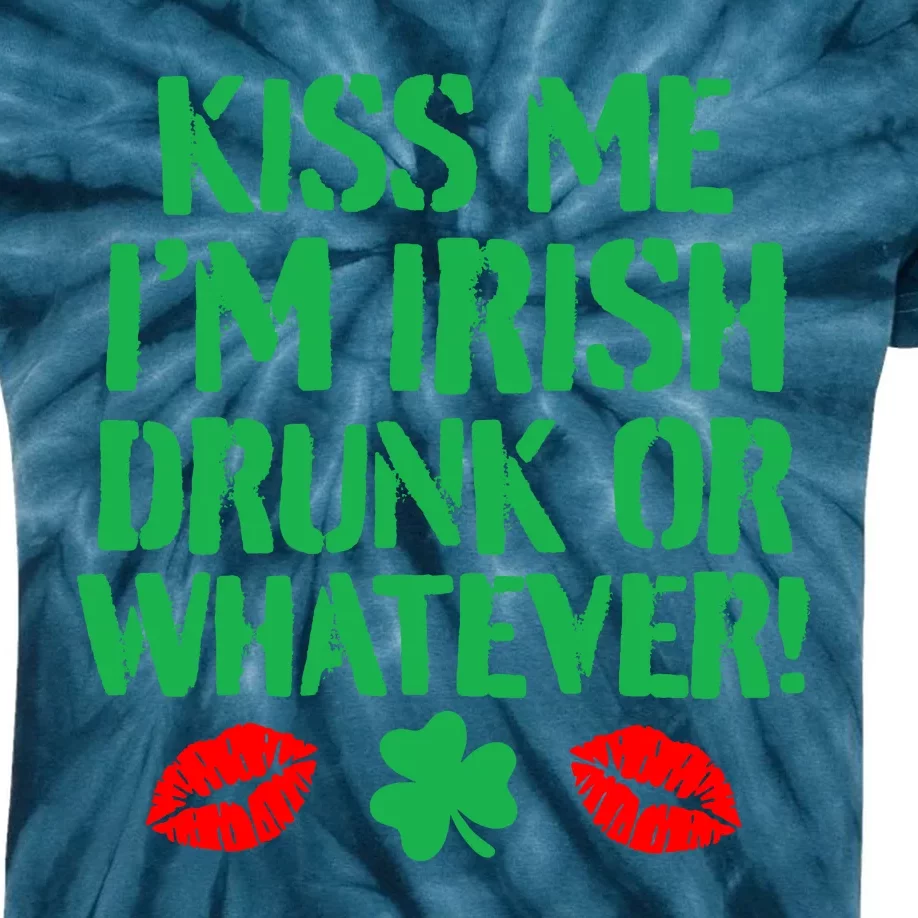 Kiss Me I'm Irish Drunk Or Whatever! Kids Tie-Dye T-Shirt