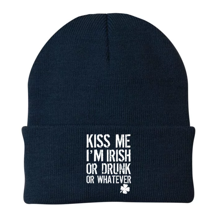 Kiss Me I'm Irish Or Drunk Whatever St Patricks Day Knit Cap Winter Beanie