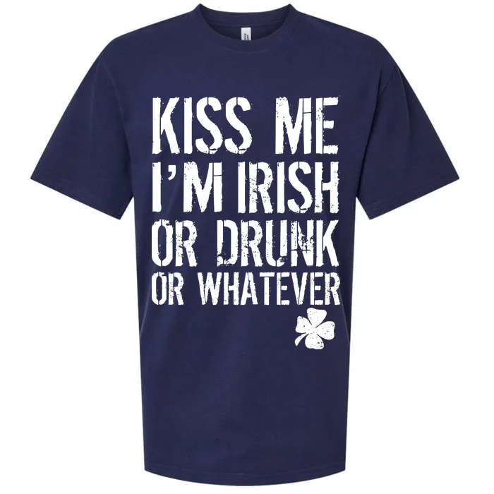 Kiss Me I'm Irish Or Drunk Whatever St Patricks Day Sueded Cloud Jersey T-Shirt