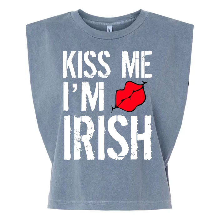 Kiss Me I'm Irish St. Patrick's Day Garment-Dyed Women's Muscle Tee