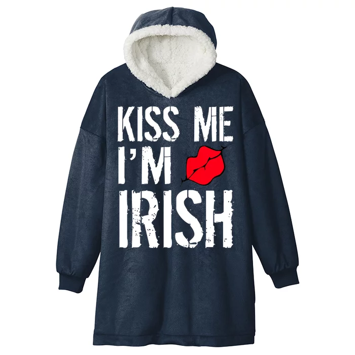 Kiss Me I'm Irish St. Patrick's Day Hooded Wearable Blanket