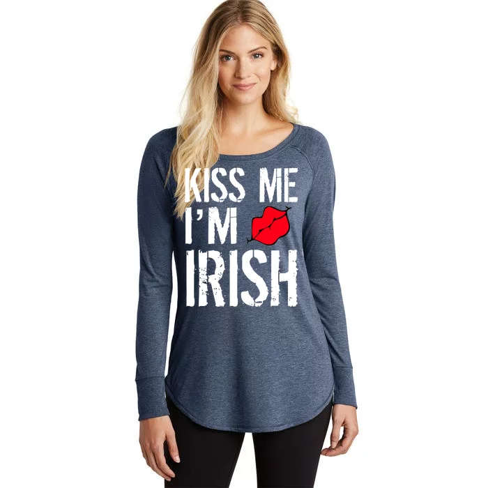 Kiss Me I'm Irish St. Patrick's Day Women's Perfect Tri Tunic Long Sleeve Shirt