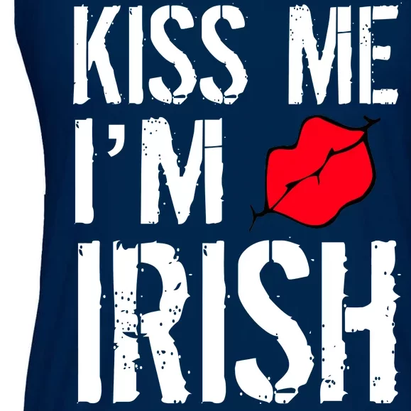 Kiss Me I'm Irish St. Patrick's Day Ladies Essential Flowy Tank